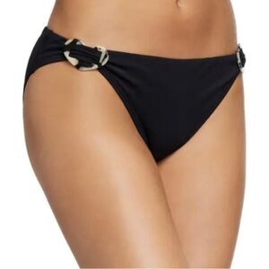 Kate Spade Women's Black Tortoiseshell Hipster Bikini Swim Bottom XS bathingsuit